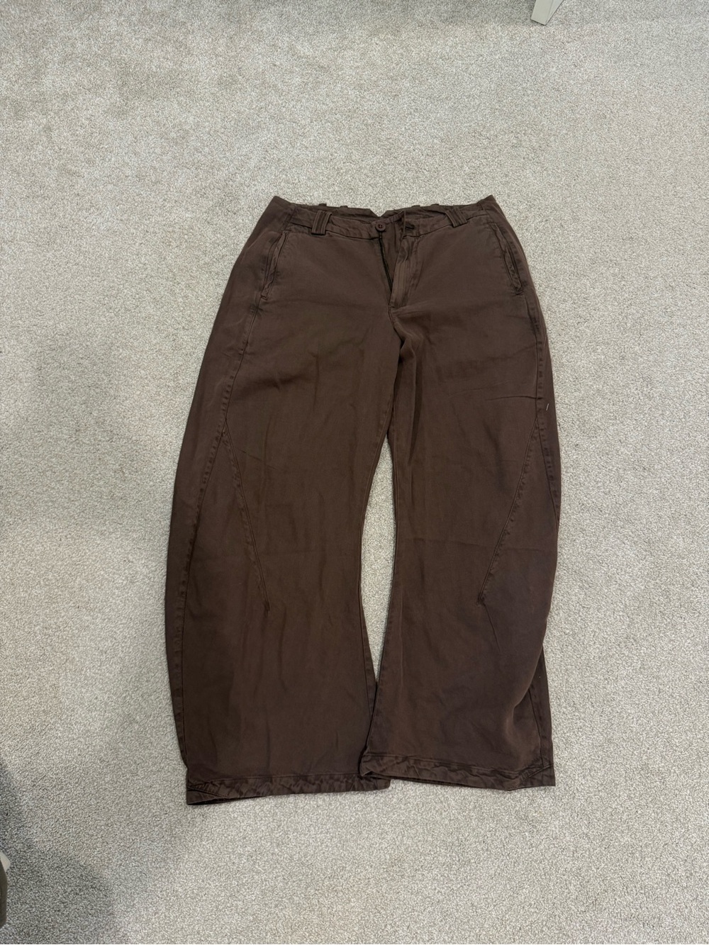 Free People Wide Leg Pants in Dark Brown
